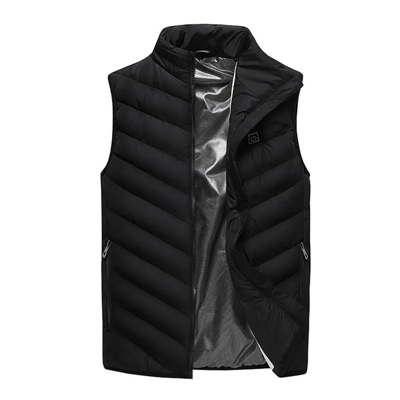 Men's Winter Outdoor Heated Smart USB Work Heating Sleeveless Jacket Coats Adjustable Temperature Control Safety Clothing DSY001