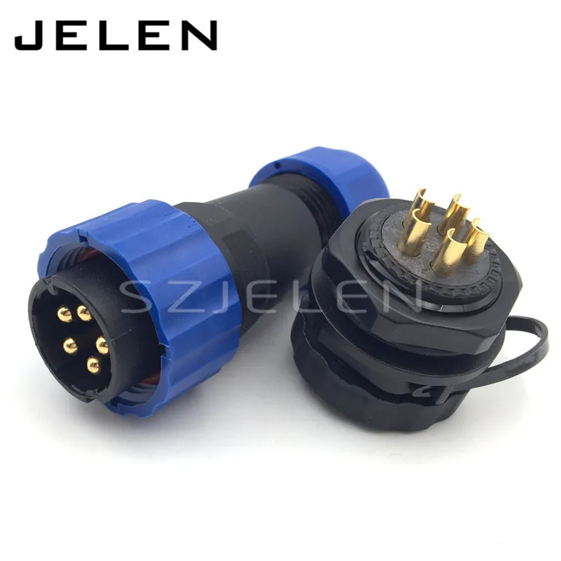 SD20  waterproof connector 2 3 4 5 6 7 8 9 10 12 14 pin connector  ip68 automotive cable connector male female connector