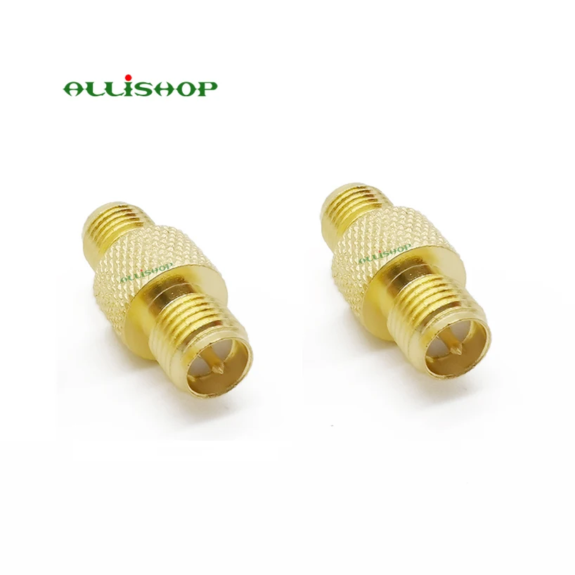 

100Pcs Gold Plated RP SMA Female to RP SMA Female Pin Connector Adapter Convertor for FPV Drone Wi-Fi Antenna