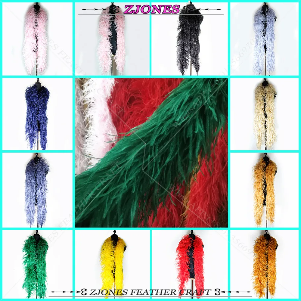 

New Arrival! Thickened Ostrich Feather Boa Feather Fringe Costumes/Wedding Centerpieces/Party Carnival Dress Ornaments Christmas