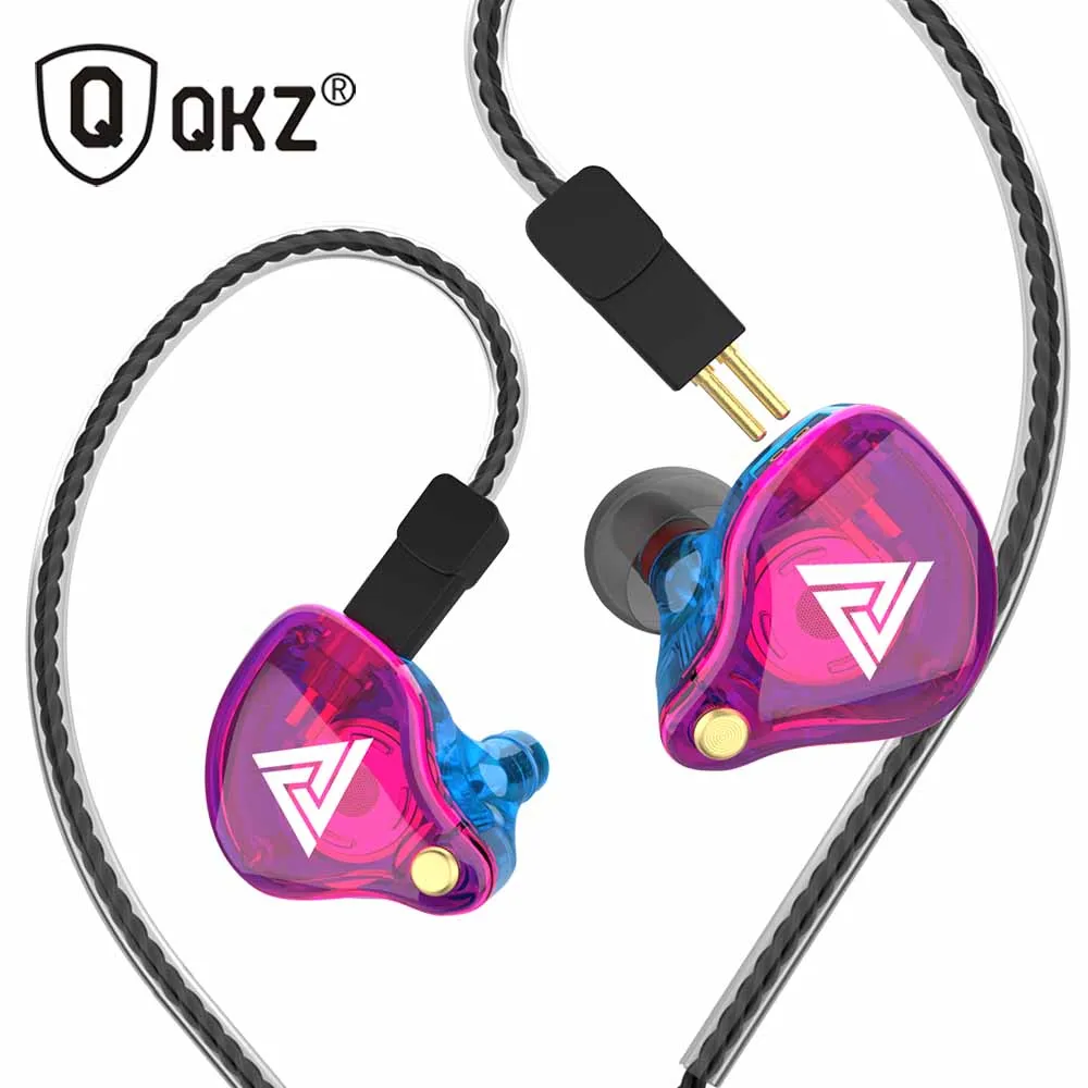 Newest QKZ VK4 heavy bass wired earphone headset HiFi earphone iron control music movement exchange Bluetooth cable