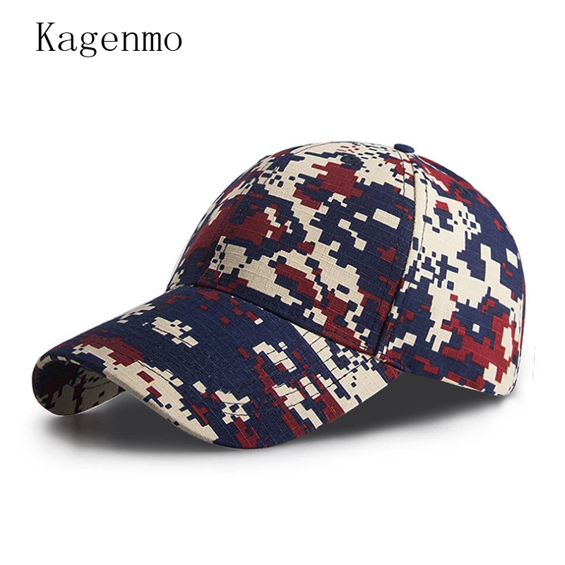 Kagenmo Spring Camouflage Unisex Baseball Cap Spring Men Outdoor Stroll Sun Hat Thin Cotton Female Sports Hats Adjustable