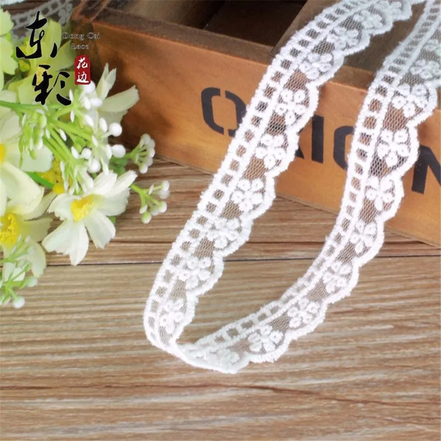 

15yard*15mm White Lace Fabric for Decorative Sewing Tapes Ribbon for DIY Crafts Supplies Wedding Clothing Accessories