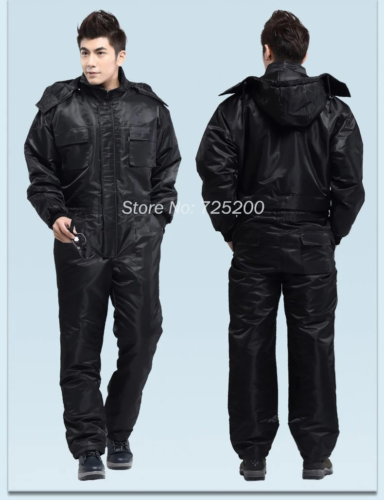 Winter Cotton Work Clothing Car Wash Men Overalls Cold Weather Thicken Warm Coveralls Work Protective Uniforms