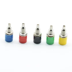 10 Pcs 4mm Female Banana Plug Socket Connector Binding Post Amplifier Terminal Red Green Yellow Black Blue Panel opening 6mm