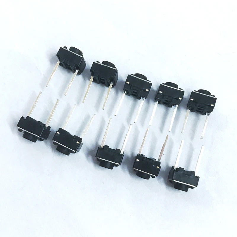 100PCS Tactile Push Button Switch 6x6x4.3 5 6 7mm 4.3 mm  DIP-2 Key Micro Switch 6*6*5 4.3 6mm 7mm 2P 0.5A 12V