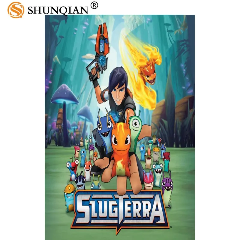 Hot Custom Slugterra Art Canvas Poster Or Canvas Poster Cartoon Picture For Living Room Decor best gift