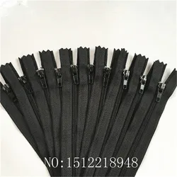 50pcs (8 Inch) 20cm Black Nylon Coil Zippers Tailor Sewer Craft Crafter's &FGDQRS #3 close End