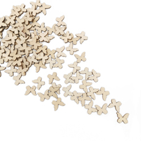 100pcs 10mm Wooden Butterflies Craft Embellishments MDF Wooden Cutout Scrapbooking for DIY Art Wedding Decoration