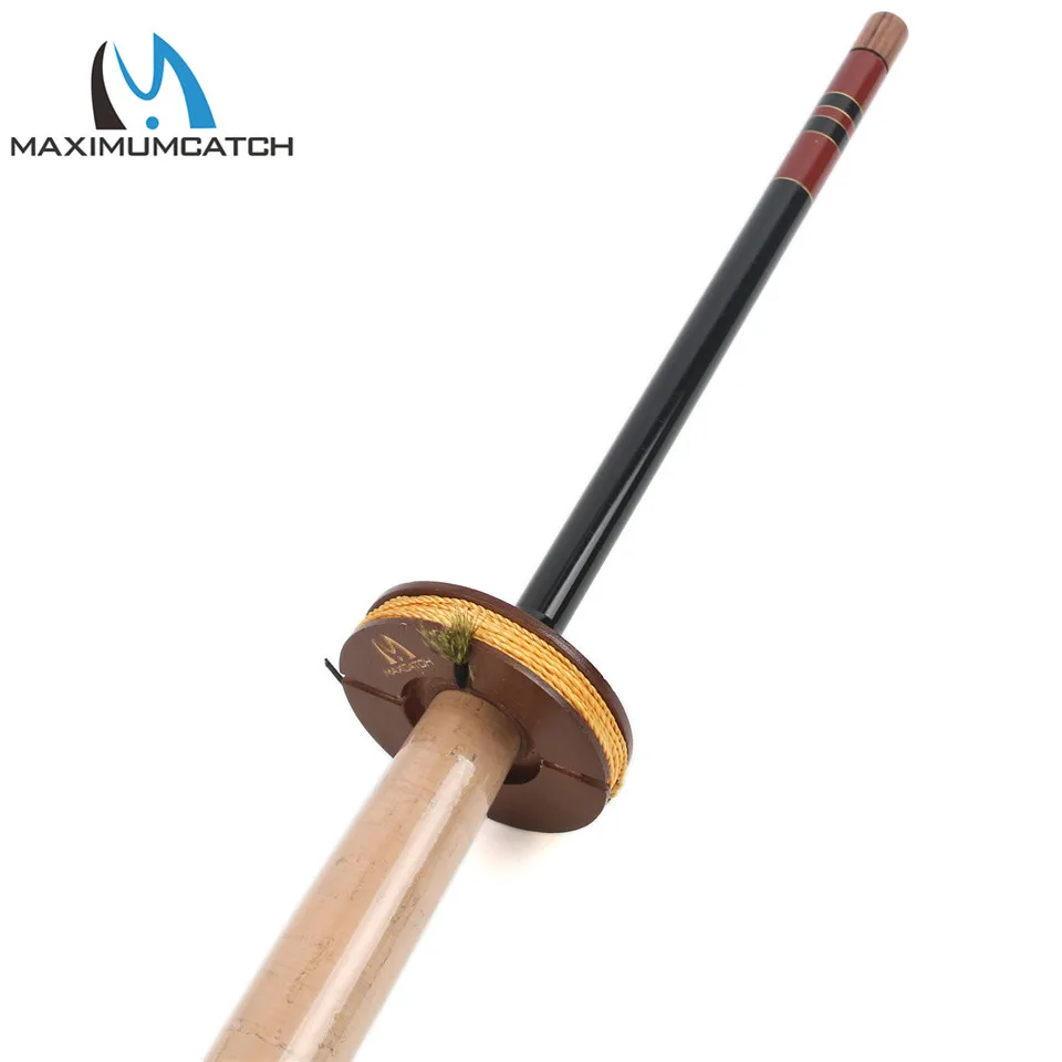 Maximumcatch 2pc Tenkara Line Keeper Hook Keeper Natural Wood Tenkara Fishing Line Holder Fly Fishing Accessory
