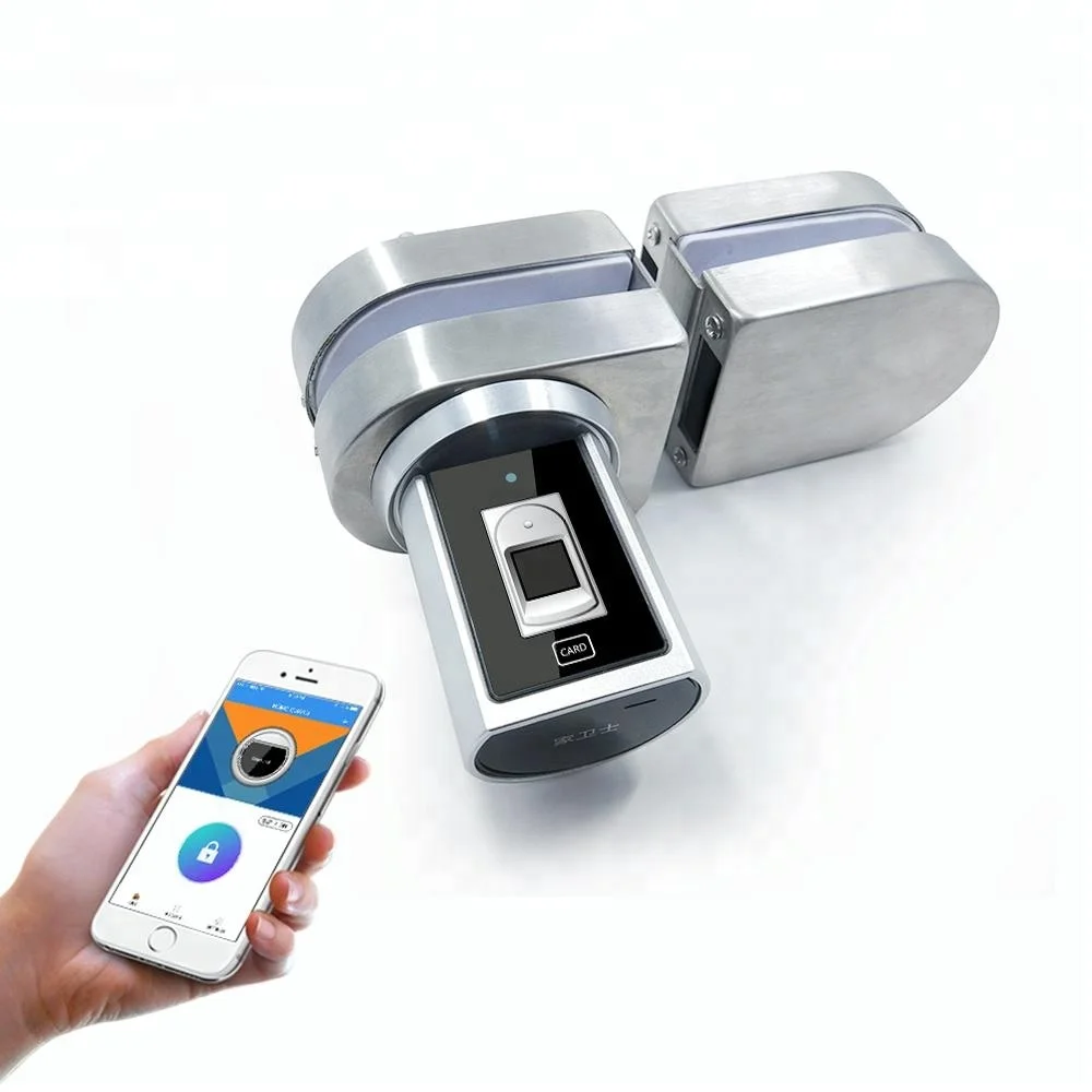 

New Design Smart Biometric Lock Fingerprint Door Lock Security Glass Door Lock