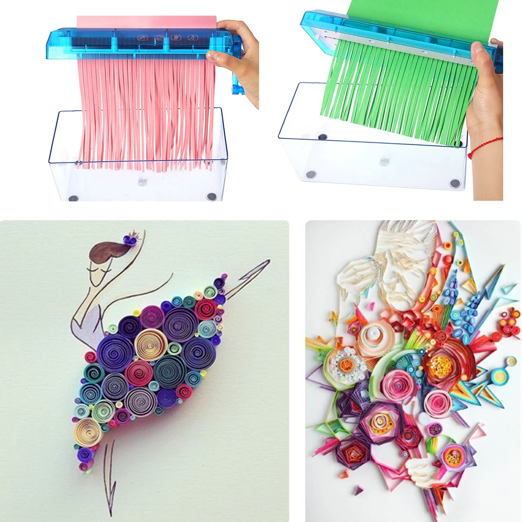 Mini Hand Shredder Paper Quilling Tools Handmade A6 Paper Documents Cutting Machine Tool for Office Home School Supplies
