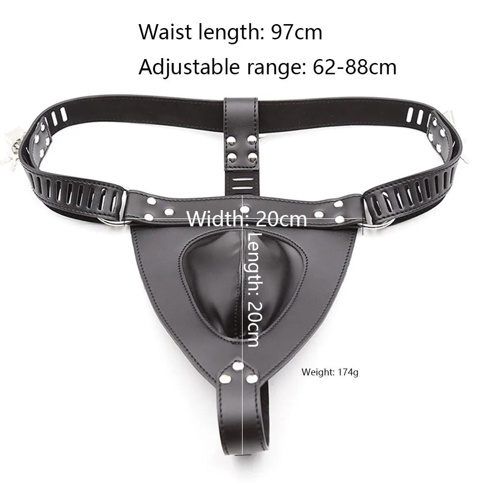 Men Chastity Belt Harness Lock Cock Panties Leather Gay Bdsm Fetish Thongs Sexy Lingerie Exotic Briefs Male Underwear Cosplay L1