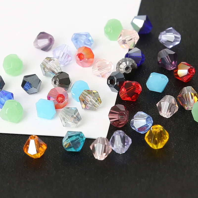 3/4/6mm Mix Crystal Colors Czech Glass Spacer Loose Beads for Jewelry Making Wholesale Beads DIY Necklace Bracelet 50-150Pcs