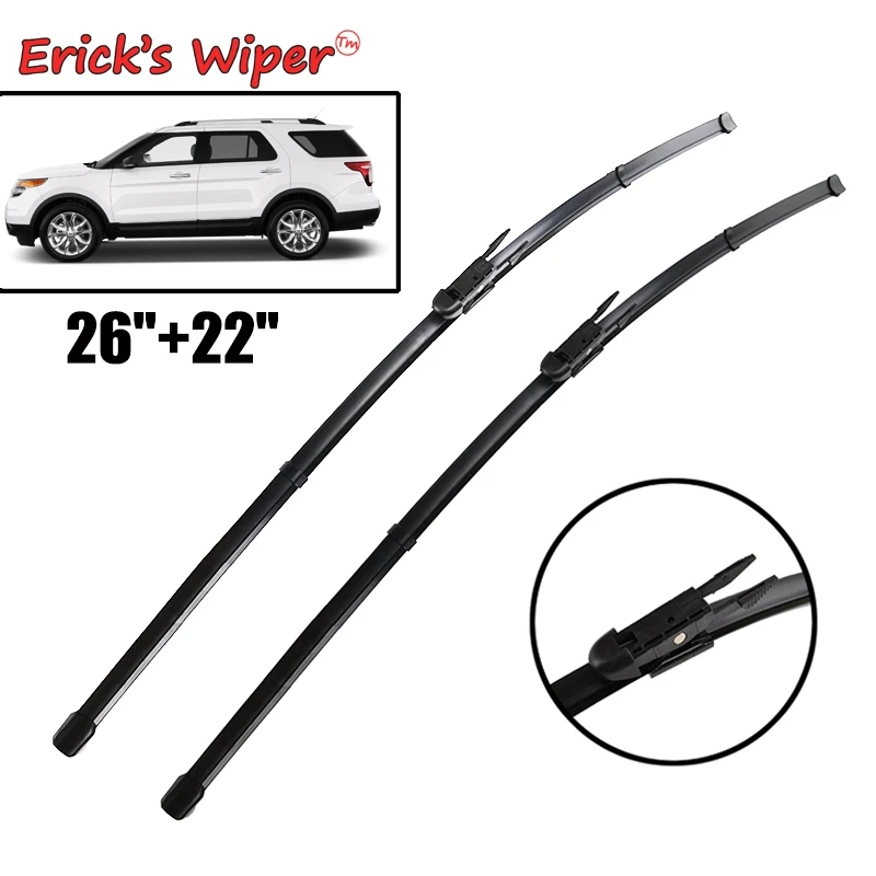 Erick's Wiper LHD Front Wiper Blades For Ford Explorer 5 U502 2011 - 2019 Windshield Windscreen Window Car Rain Brushes 26