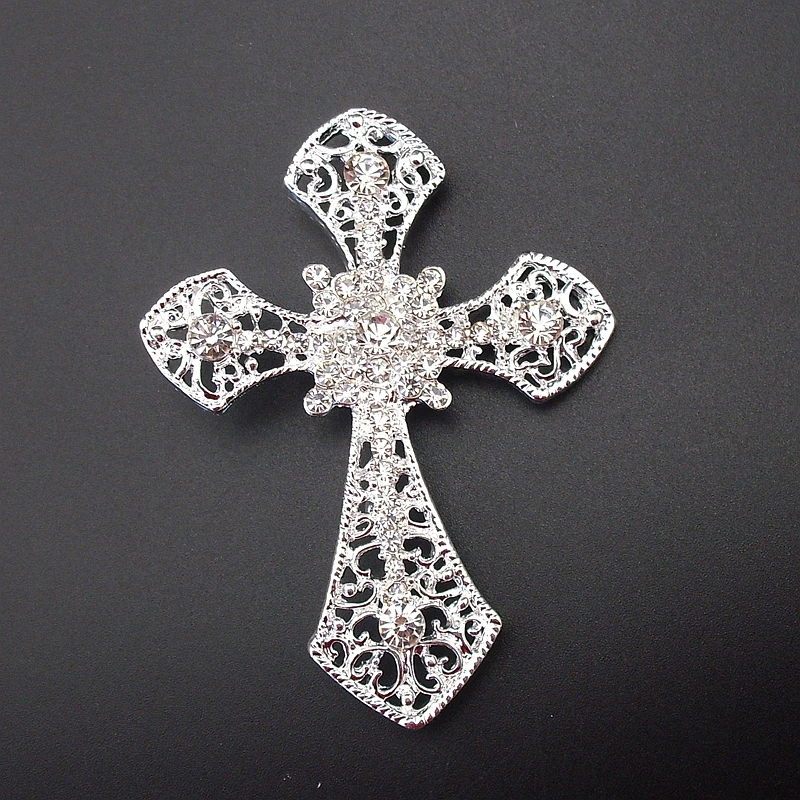 Fashion Resplendent Cross Champagne Gold Plating Rhinestone Shiny Brooch Pin for Women Jewelry Item 2020 New NO.: BH8110