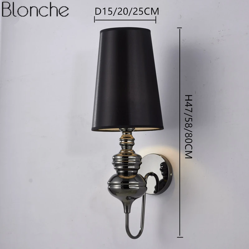 Modern Guard Wall Lamp Industrial Led Wall Light Silver/Gold/Black/White Sconce for Bedroom Bathroom Lighting Fixtures Decor E27