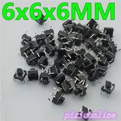 G91 High Quality 50pcs/lot 6x6x6MM 4PIN Tactile Tact Push Button Micro Switch Direct Self-Reset DIP