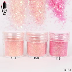 1 Jar/Box 10ml Nail Fashion 3 Light Pink Red Nail Glitter Fine Powder For Nail Art Decoration Optional 300 Colors Factory 3-61