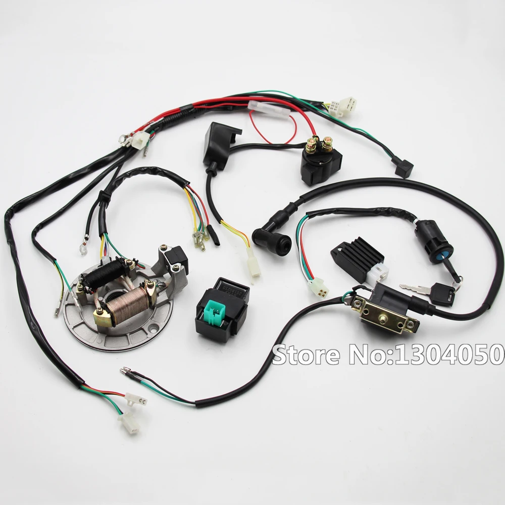 

Wire loom Magneto Key Solenoid Coil Regulator CDI 50cc 70cc 90cc 110cc 125cc Dirt Pit Bike