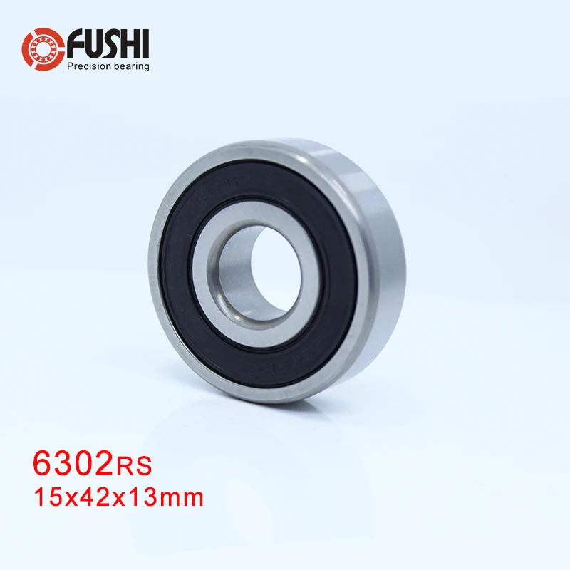 

6302RS Bearing ABEC-3 (4 PCS) 15*42*13 mm Deep Groove 6302-2RS Ball Bearings 6302RZ 180302 RZ RS 6302 2RS EMQ Quality