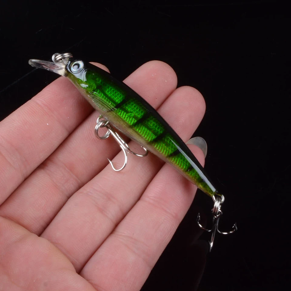 1pcs Fishing Lures Minnow 7.5cm/4.6g Fishing Hard Bait Crankbaits Isca Artificiais Pesca Sea Wobbler Swimming Baits 3D Eyes