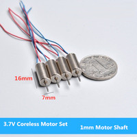 4pcs as showing Diameter 7mm Length 16mm 716 coreless Motor 1mm Shaft R/C Toys Drone Quadcopter Rc Spare Parts Accessories