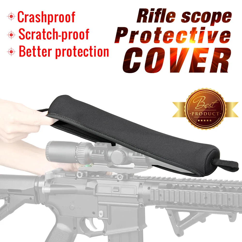 PPT Molle Pouch Black Neoprene 33CM Rifle Scope Cover Waterproof For Outdoor Sport gs6-0096