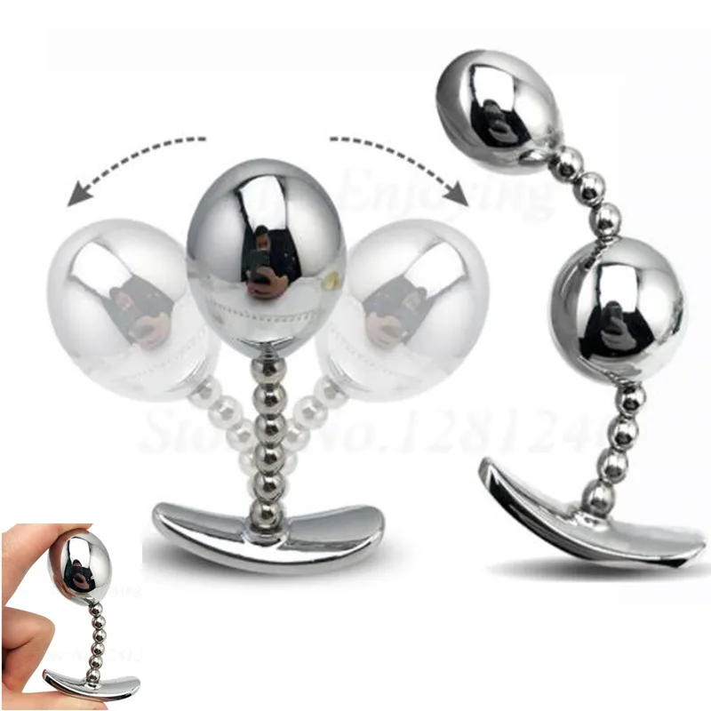 304 stainless steel Swing Ball G-spot Anal Beads Prostate Stimulation Metal Butt Plug Vagina Kegel Ball Sex Toys For Women Men