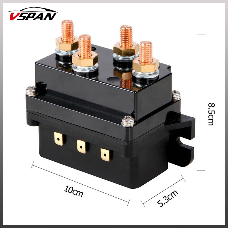 Электромагнитное реле Vspan для управления лебедкой, 12 В, 500 А, постоянный ток, 4WD, 4x4, для лодок, квадроциклов, управляющее реле, емкость 17000 фунтов, мощное обновление