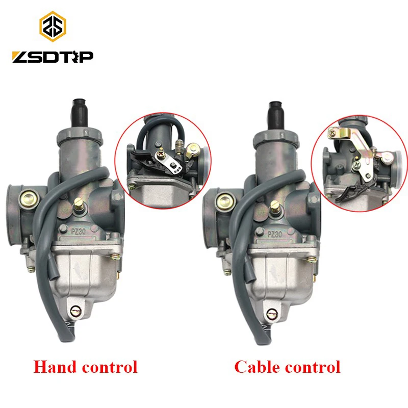 ZSDTRP 27mm Carburetor Carb Motorcycle PZ27 ATV Dirt Bike Pit Quad for Honda CG150 XL150 XF150 TRX Hand Choke