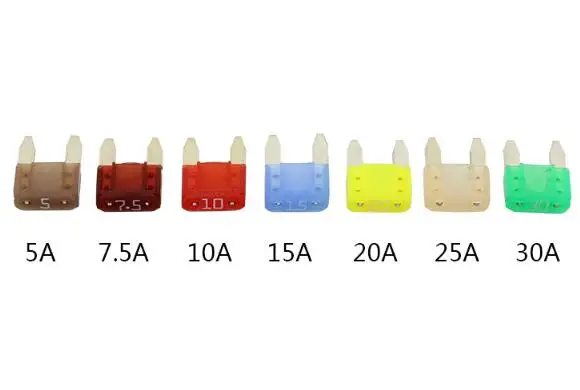 10pcs/lot Small Size Blade Fuse 5A 7.5A 10A 15A 20A 25A 30A 2A 4A for Auto Car Truck