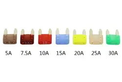 10pcs/lot Small Size Blade Fuse 5A 7.5A 10A 15A 20A 25A 30A 2A 4A for Auto Car Truck