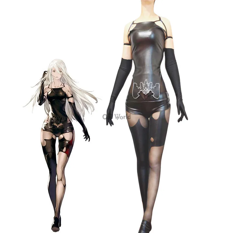 NieR Automata YoRHa Type A No.2 A2 Tops Tights Leggings Pantihose Uniform Outfit Games Cosplay Costumes