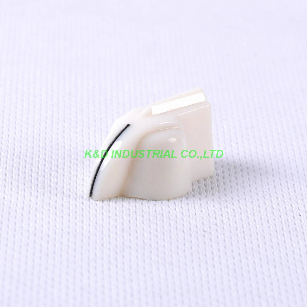 

10pcs Colorful Rotary Control White Vintage Plastic Knob 31x16mm for Potentiometer 6.35mm Shaft