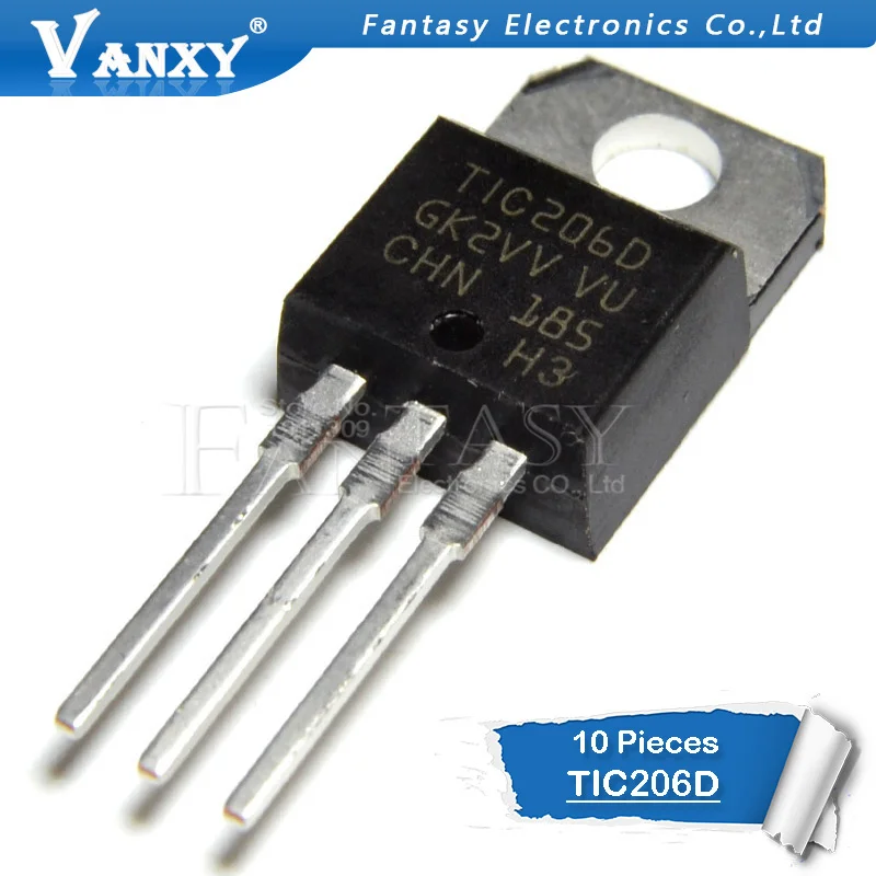 10PCS TIC206D TO-220 TIC206 TO220 400V 4A New Original