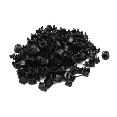 100Pcs 5N-4 Round Cable Wire Strain Relief Bush Grommet 11mm Diameter Black