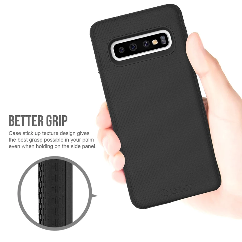 TOIKO X Guard 2 in 1 Protection Case for Samsung Galaxy S10 Shockproof Cover S10 Plus S10+ Soft TPU Hard PC Armor Hybrid Shell
