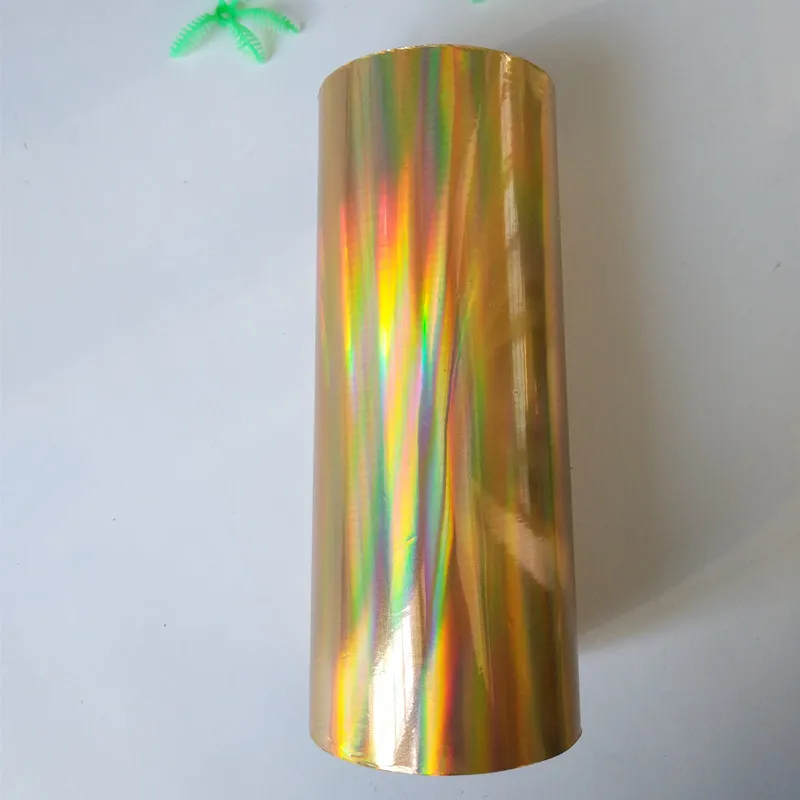 Holographic foil hot stamping foil hot press on paper or plastic gold plain pattern transfer film  hot foil