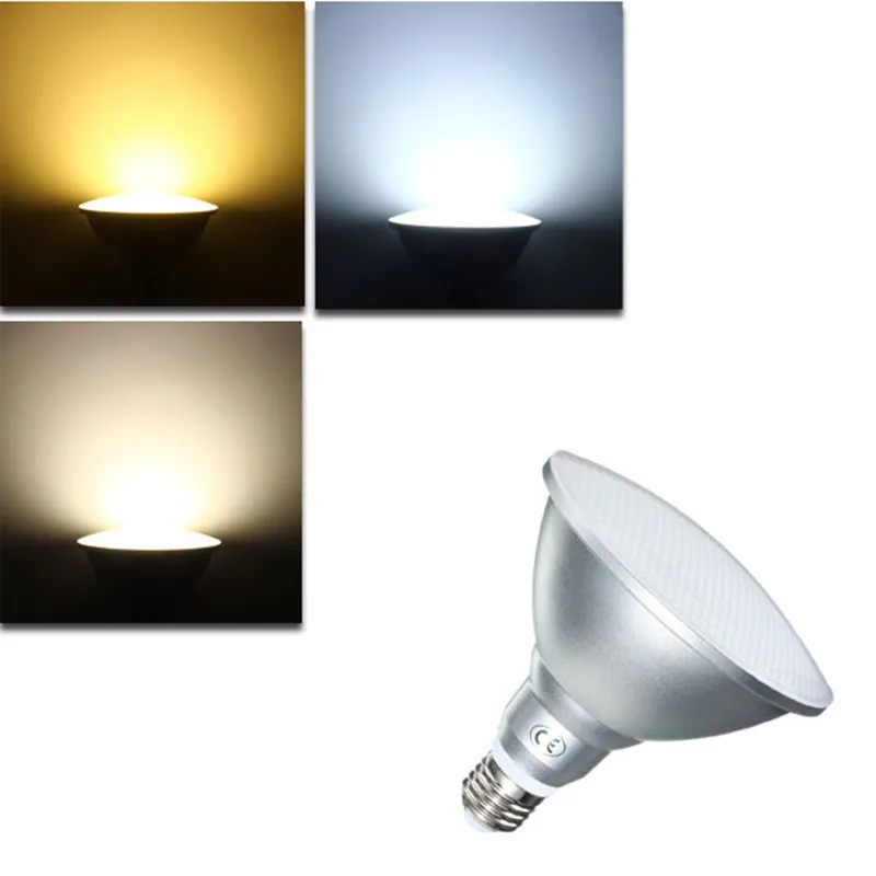 9W/12W/18W E27 PAR20 PAR30 PAR38 للماء IP65 LED بقعة ضوء لمبة مصباح داخلي الإضاءة عكس الضوء AC85-265V