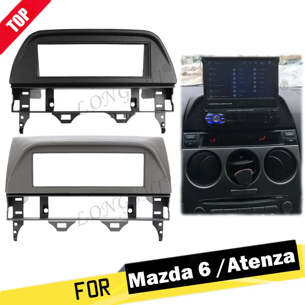 

LONGSHI One Din Car Fascia Frame Audio Stereo Dashboard Refitting Kit For Mazda 6 Atenza 2002 2003 2004 2005 2006 2007