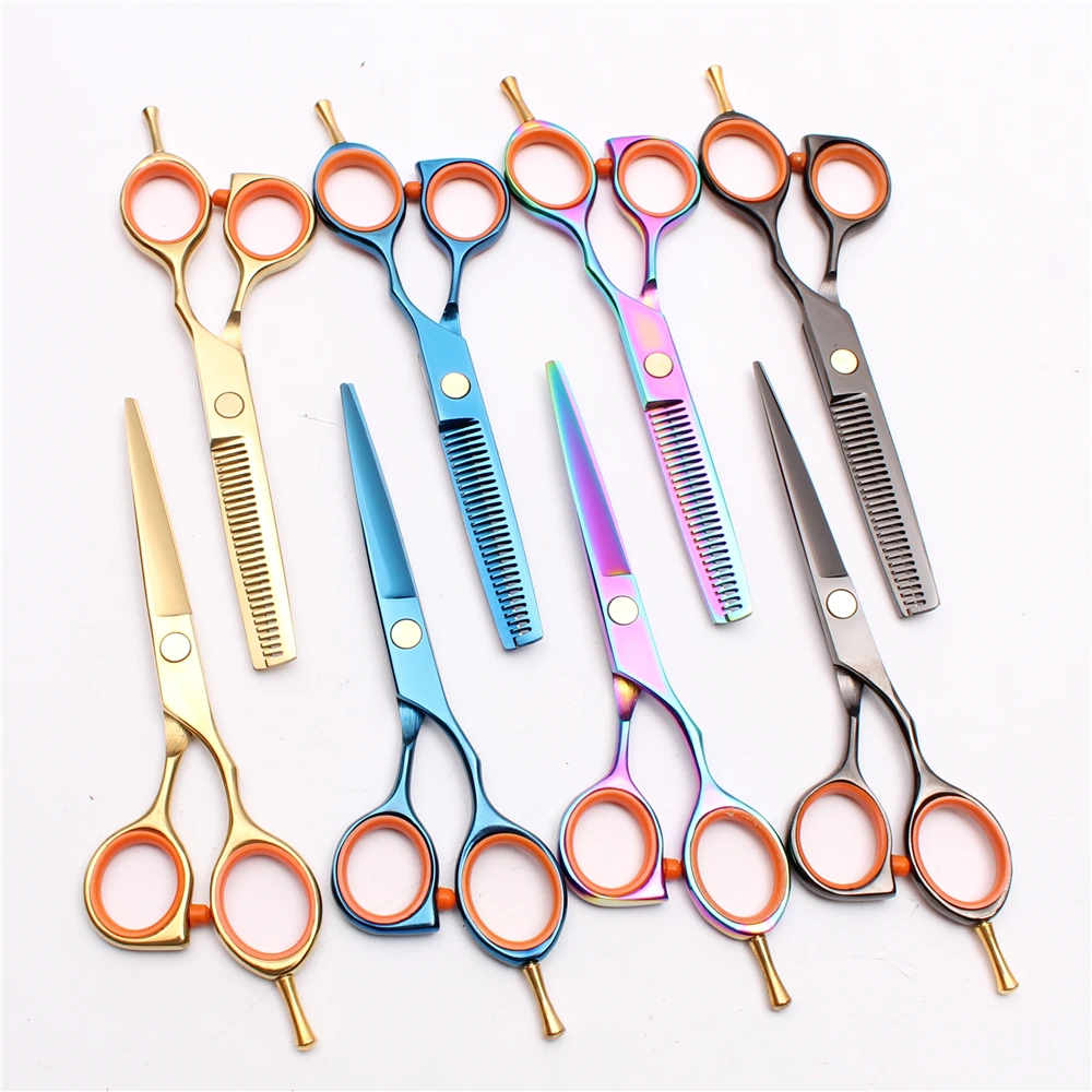 

1014C 5.5" 16cm Customize Logo Styling Tool Barber Scissors Cutting Scissors Thinning Shears Hair Scissors Hairdressing Scissors