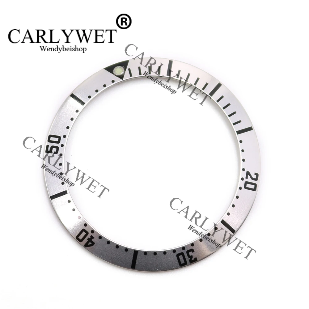 CARLYWET Wholesale High Quality Aluminum Silver with Black Writing Watch Bezel Insert for 2231