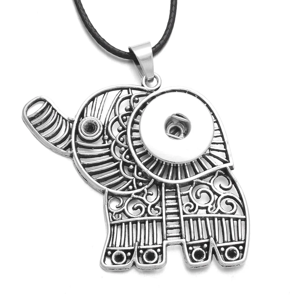 Classic Round alloy 18mm xinnver snap button crystal necklace & pendant jewelry with Bead chain woman DIY jewelry ZG041