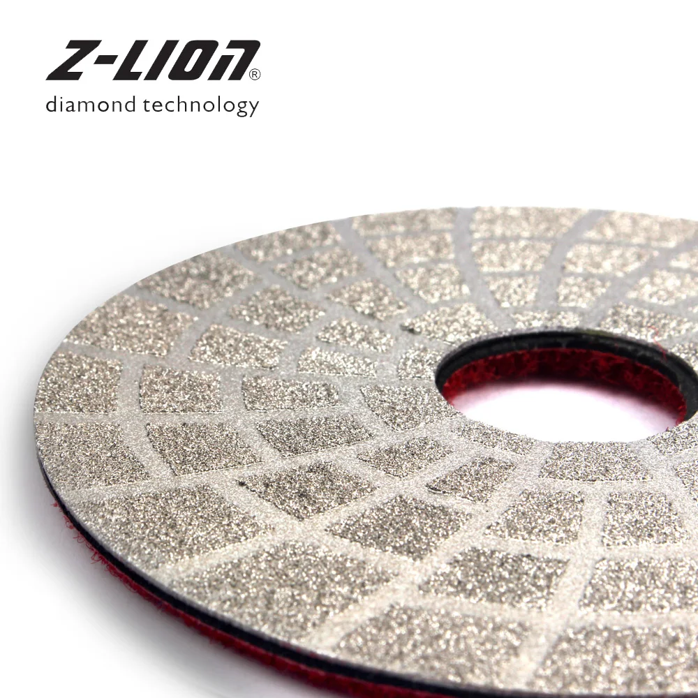 Z-LEAP 80mm Diamond Grinding Pad Vacuum Brazed Polishing Wheel Dry Wet Grinding Disc For Granite Marble Stone Abrasive Tool