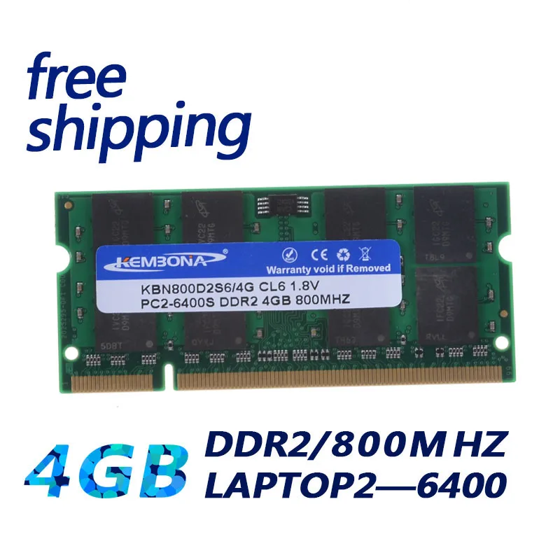 KEMBONA-memoria RAM Sodimm DDR2 para portátil, 667Mhz, 800Mhz, 4G, 4GB, garantía de por vida