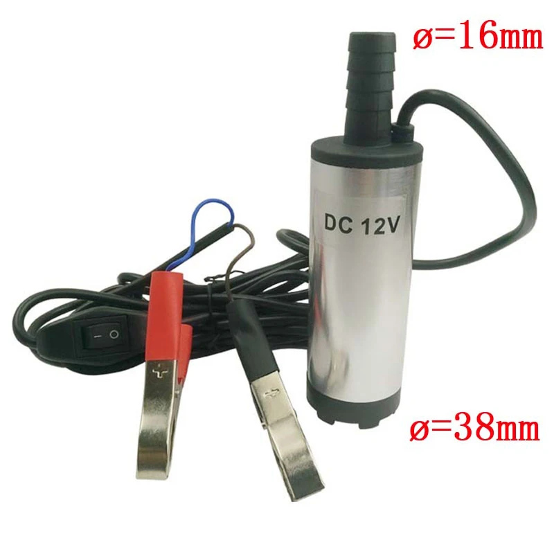 High quality! 12V DC  38mm  Diesel Fuel Water Oil Car Camping Fishing Submersible Transfer Pump