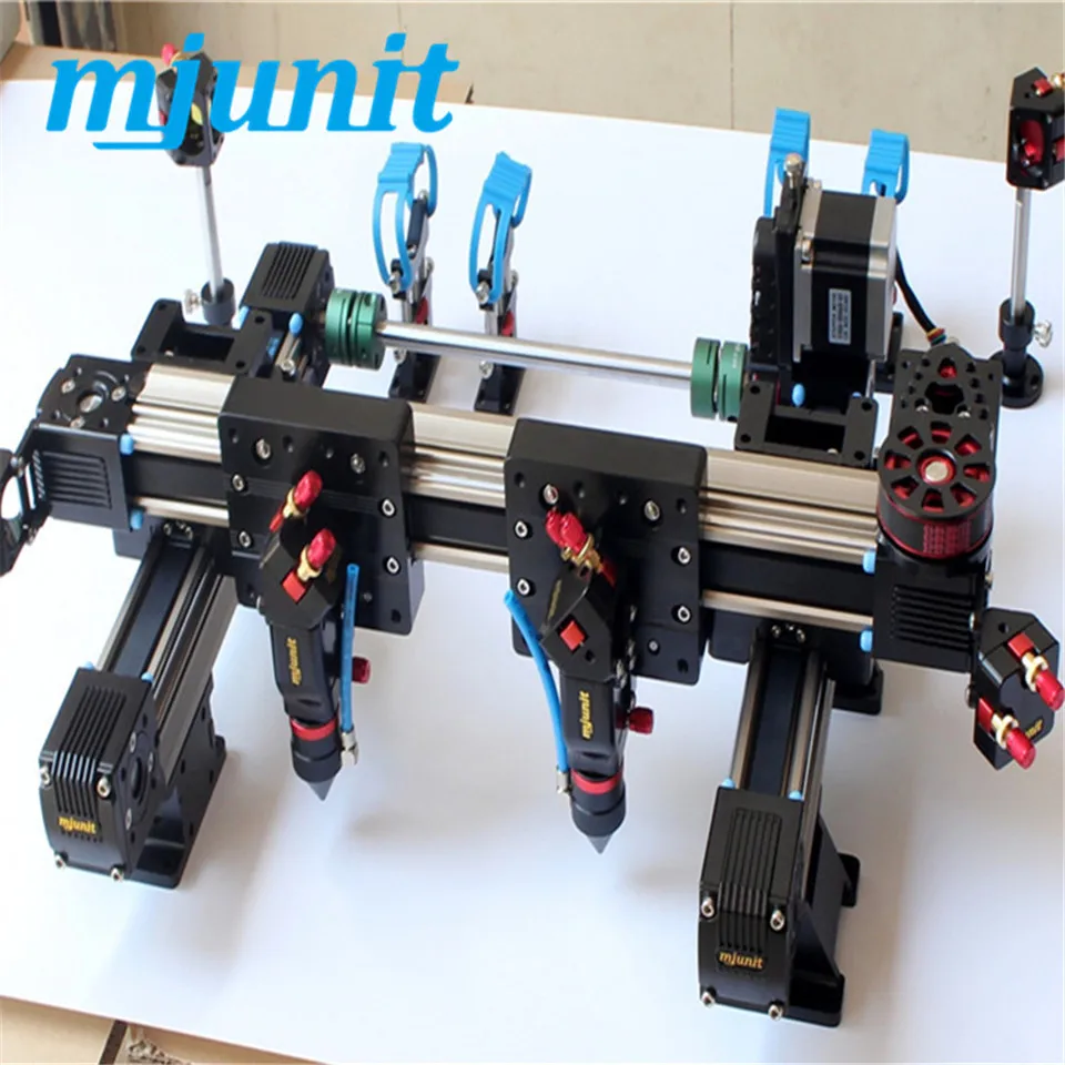 

mjunit laser machine duplex power drive asynchronous belt linear sliding table dual head independent move guide high-speed belt