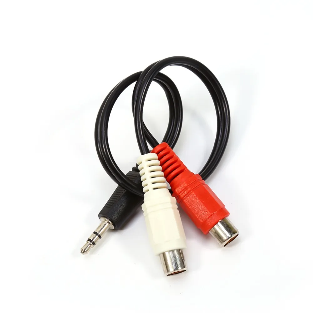 3.5mm Male Jack to 2 RCA Female Plug Adapter Cable Mini Stereo Audio Cable Headphone Y Cable