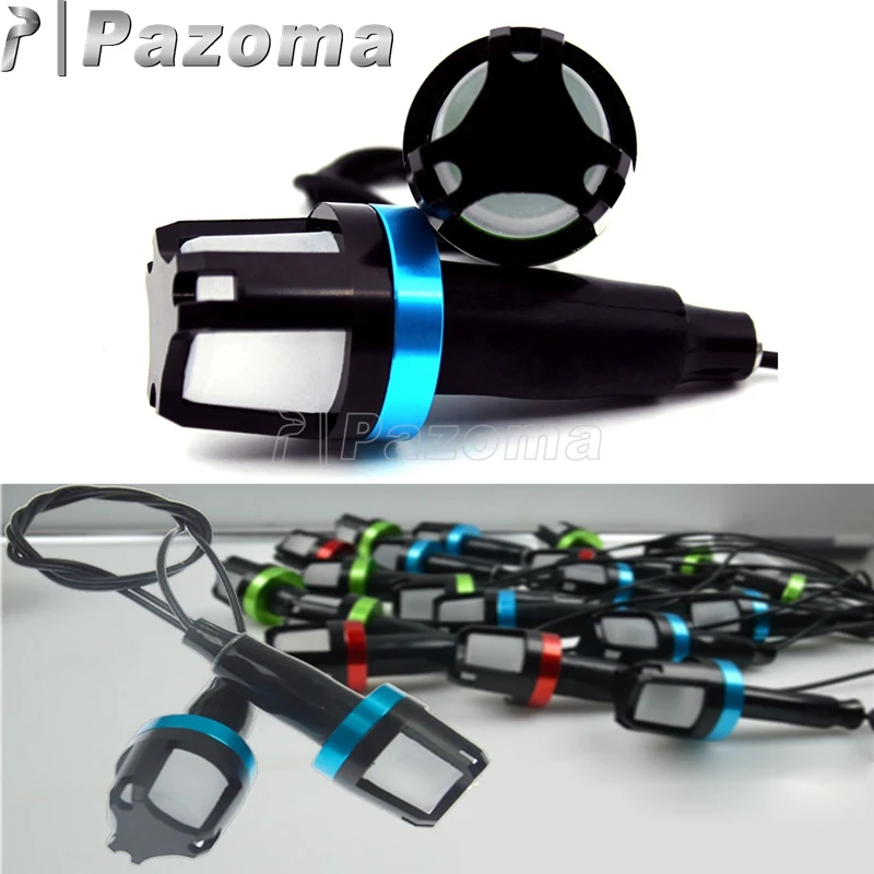 Pazoma Pair Universal Motorcycle Handle Bar End LED Turn Signal Indicator Corner Lights Three Colors